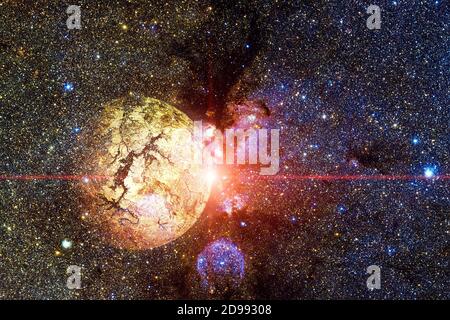 Espace profond. Rendu exceptionnel de la science-fiction. Éléments de cette image fournis par la NASA. Banque D'Images