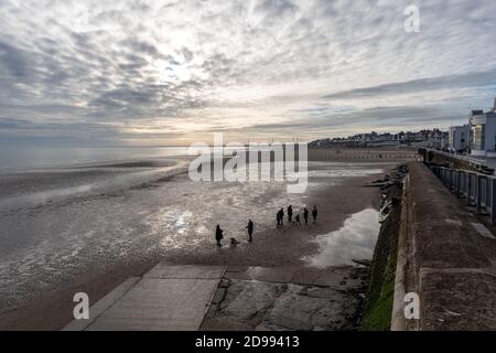 Lever du soleil à Bridlington Banque D'Images