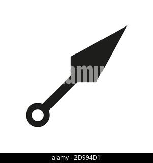 icône kunai élément de l'icône d'arme pour le concept mobile et les applications web. L'icône de kunai en ligne fine peut être utilisée pour le Web et le mobile. Icône Premium sur blanc Illustration de Vecteur