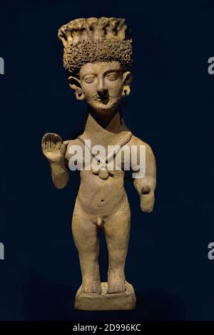 Figurines du 4e au 3e siècle av. J.-C. ( offrandes à la Déité ) nécropole de Puig des Molins, Ibiza, Madrid, Musée archéologique national, Espagne espagnole, Banque D'Images