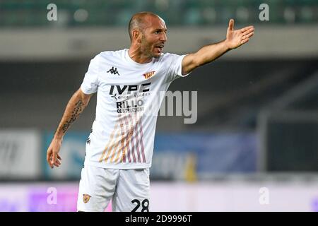 Vérone, Italie. 02 novembre 2020. Pasquale Schiattarella (Benevento) pendant Hellas Verona vs Benevento Calcio, football italien série A match à Vérone, Italie, novembre 02 2020 crédit: Agence de photo indépendante/Alamy Live News Banque D'Images