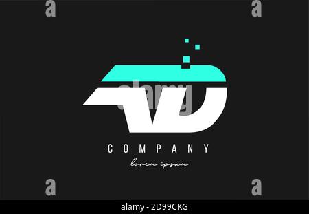 ajoutez une combinaison de lettres et de logos en bleu et blanc. Design d'icône créatif pour les entreprises Illustration de Vecteur