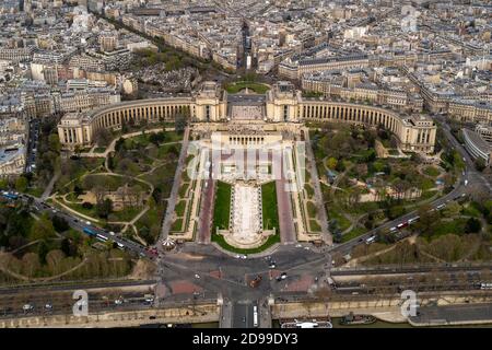 Jardins du Trocadéro, Musée Cité de l'architecture et du patrimoine dans la ville de Paris vu le 25 mars 2019. (Photo CTK/Michal Houdek) Banque D'Images