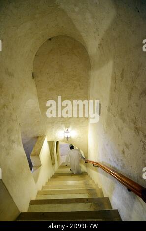 Le magnifique intérieur du château de Jibreen en Oman. Banque D'Images