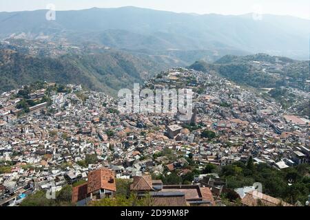 Vue panoramique de Taxco de Alarcon, Guerrero, Mexique Banque D'Images