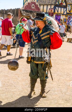 Arizona Renaissance Festival & Artisan Marketplace, Soldier à louer Banque D'Images