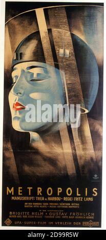 1927 , ALLEMAGNE : affiche originale allemande pour METROPOLIS de Fritz Lang , avec Brigitte Helm ( 1906 - 1996 ) - FILM SILENCIEUX - CINÉMA MUTO - poster camografico - art déco - robot - robots --- Archivio GBB Banque D'Images