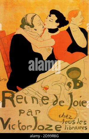 Le célèbre peintre français Henry de TOULOUSE - LAUTREC ( 1864 - 1901 ) : affiche publicitaire pour le livre ' Reine de joie par Victor Joze' , lithographie ( 1892 ) - TOULOUSE-LAUTREC - PITTORE - ARTE - ART - artiste - artista - IMPRESSIONISTA - IMPRESSIONISMO - IMPRESSIONNISME - IMPRESSIONNISTE - BELLE EPOQUE - Moulin Rouge - Paris - Parigi - ristorante - restaurant - bacio - KISS - chignon --- ArchiGBB Banque D'Images