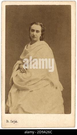 1865 , Paris , FRANCE : l'actrice française de théâtre VICTORIA LAFONTAINE , à HENRIETTE MARECHAL par Edmond et Jules DE GONCOURT à la Comédie-française . Marié avec l'acteur Louis Lafontaine . Photo de CARJAT , Paris - atrice - TEATRO - THÉÂTRE - DIVA - DIVINA © Archivio GBB / Banque D'Images