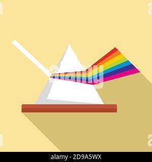 Icône de dispersion de la lumière, modèle plat Illustration de Vecteur