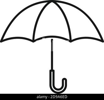 Icône de parapluie drapeau français, style contour Illustration de Vecteur