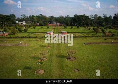 Le ranch ghar sibsagar assam est un bâtiment à deux étages qui servait autrefois de pavillon sportif royal Banque D'Images