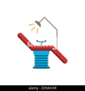 Icône de chaise de dentiste. Élément simple de la collection de dentisterie. Icône de chaise de dentiste créative pour la conception de sites Web, les modèles, les infographies et plus encore Illustration de Vecteur