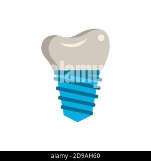 Icône implant dentaire. Élément simple de la collection de dentisterie. Icône d'implant dentaire créatif pour la conception de sites Web, les modèles, les infographies et plus encore Illustration de Vecteur