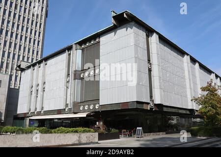Années 1970 Architecture brutaliste à Ljubljana Banque D'Images