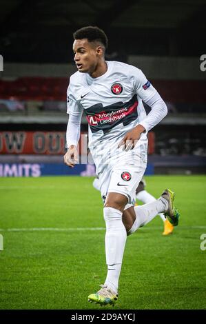 Herning, Danemark. 03ème novembre 2020. Paulinho (29) du FC Midtjylland vu lors du match de la Ligue des champions de l'UEFA entre le FC Midtjylland et Ajax Amsterdam dans le groupe D à l'arène MCH à Herning. (Crédit photo : Gonzales photo/Alamy Live News Banque D'Images