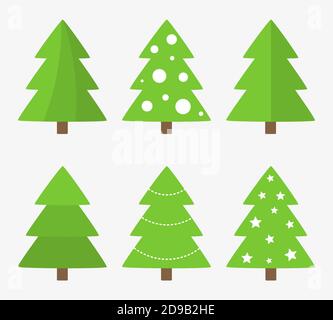 Collection arbres de Noël. Illustration vectorielle Illustration de Vecteur