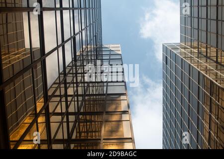 Détail de la façade du terminal maritime de Chine dans le quartier Tsim Sha Tsui, Hong Kong - Chine Banque D'Images