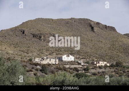 Maisons dans la vallée d'Almanzora, Espagne Banque D'Images