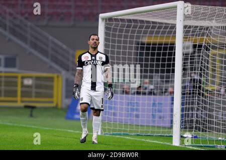 Turin, Italie. 31 novembre 2020. Luigi Sepe de Parme Calcio pendant la série UN match entre le FC Internazionale et Parme Calcio. Banque D'Images