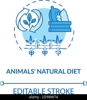 Animaux naturel régime turquoise concept icône Illustration de Vecteur