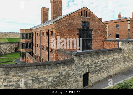 La prison victorienne à Lincoln Castle, ville de Lincoln, Lincolnshire, Angleterre, Royaume-Uni Banque D'Images