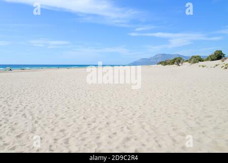 Patara Beach est l'une des plus grandes et des plus belles plages près de l'ancienne ville lycienne de Patara en Turquie, sur la côte de la Riviera turque. Banque D'Images