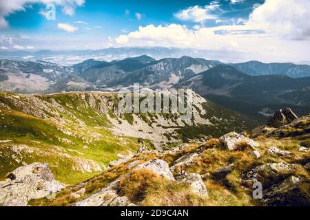 Vue sur la vallée, Basse Tatras, Slovaquie Banque D'Images