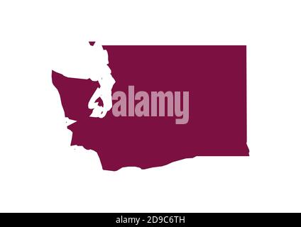 Plan de l'État de Washington Banque D'Images