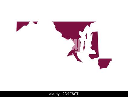 Carte de Maryland Banque D'Images
