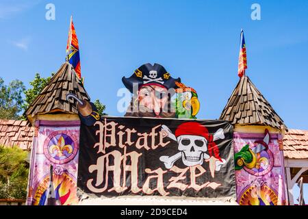 Festival de la Renaissance de l'Arizona et marché artisanal, Pirate Maze Banque D'Images