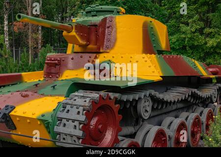 Moscou/Russie; juin 30 2019: Réservoir moyen de Chi-ha de type japonais 97, exposé dans le musée russe de la Grande Guerre patriotique Banque D'Images