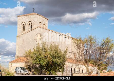 Église d'El Salvador, romane castillan, Sepúlveda., province de Ségovie, Espagne Banque D'Images