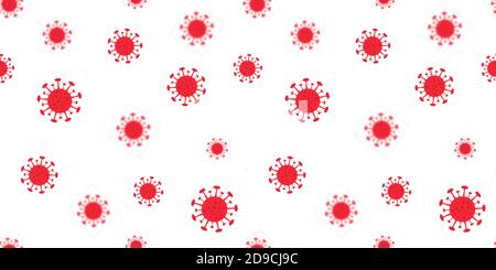 Le motif vectoriel transparent de l'icône du virus covid est mis au point et flou. Papier peint du coronavirus. Concept d'épidémie ou de quarantaine. Illustration de Vecteur