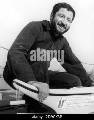 BRABANT ISLAND ANTARCTIC RESCUE LT. CDR. CLIVE WAGHORN. 1985 Banque D'Images