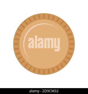 Plaque ECO Pack pour aliments rapides isolés sur fond blanc. Illustration de Vecteur