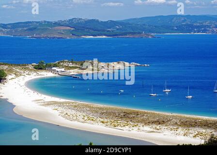 Plage d'Islas Cies, Galice Espagne Banque D'Images