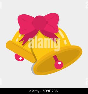 illustration vectorielle des cloches de mariage dans un style plat Illustration de Vecteur