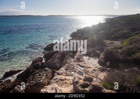 Côte rocheuse à point Ellen, Vivonne Bay, Kangaroo Island, Australie méridionale Banque D'Images