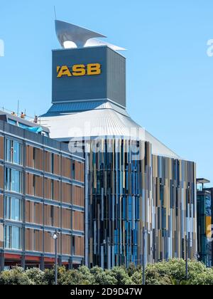 AUCKLAND, NOUVELLE-ZÉLANDE - 08 novembre 2019 : Auckland / Nouvelle-Zélande - 7 2019 novembre : vue du siège de la banque ASB à North Wharf Banque D'Images