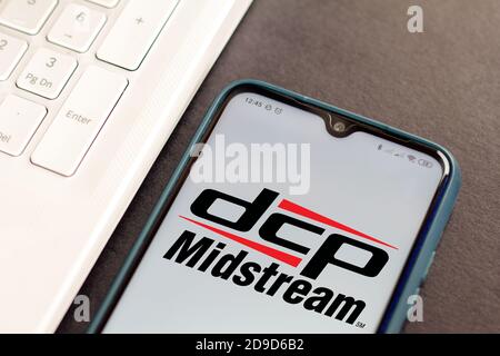 Brésil. 29 octobre 2020. Sur cette photo, le logo DCP Midstream Partners s'affiche sur un smartphone. Credit: Rafael Henrique/SOPA Images/ZUMA Wire/Alamy Live News Banque D'Images