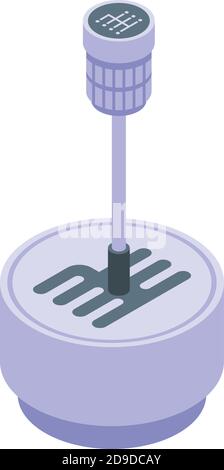 Icône de la boîte de vitesses du véhicule. Isométrique de l'icône de vecteur de boîte de vitesses de voiture pour la conception de la bande isolée sur fond blanc Illustration de Vecteur