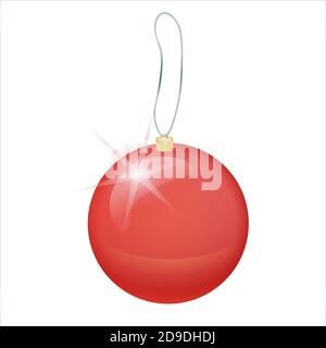 Sapin de Noël vectoriel boule rouge transparente Illustration de Vecteur