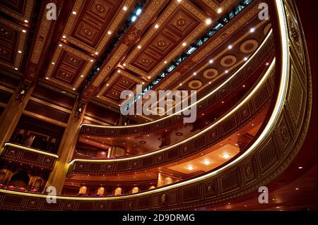 Sultanat d'Oman, Muscat : l'Opéra royal. Intérieur Banque D'Images