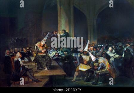 Le Tribunal de l'Inquisition, également connu sous le nom de Cour de l'Inquisition ou scène de l'Inquisition, 1812-1819 Francisco José de Goya y Lucientes 1746 – 1828 Espagne, espagnol, Banque D'Images