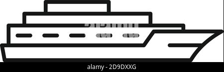 Icône de croisière, style de contour Illustration de Vecteur