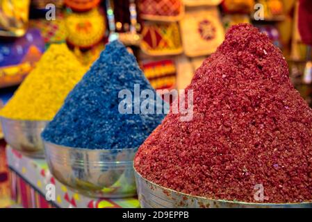 Plus d'épices au marché local Nubien pris @Assouan, Egypte Banque D'Images