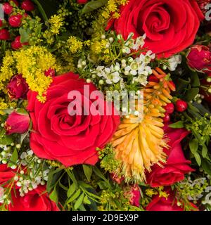 De belles fleurs pour fond de scène de mariage Banque D'Images