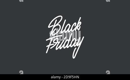 Vendredi noir. Motif étiquette de lettrage « Black Friday » Illustration de Vecteur