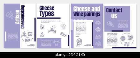 Modèle de brochure artisanale pour la fabrication de cheestraking Illustration de Vecteur